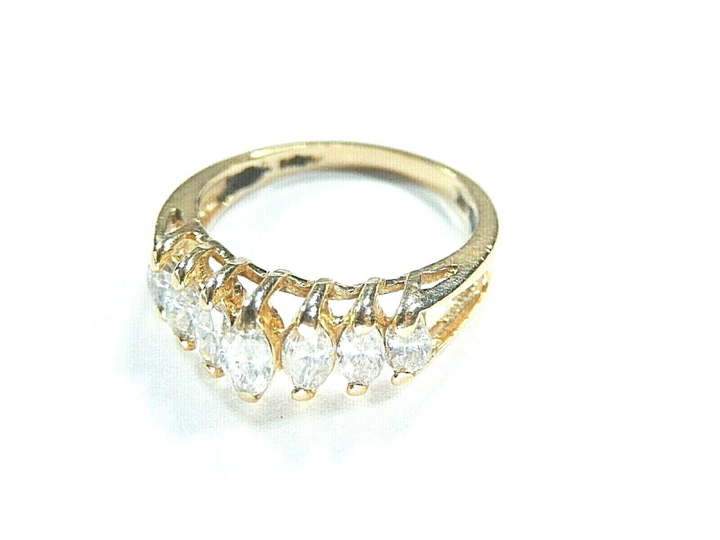 *VINTAGE*  14K Yellow Gold 1.00 Ct VS Natural Diamond Pyramid Ring Size 6.75