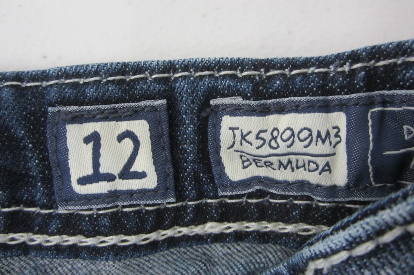 *MINT*   Miss Me Jeans Bermuda Shorts Girls Size 12 JK5899M3 Crystal Cross Sz 12