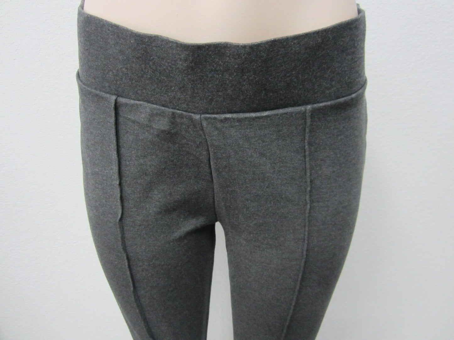 NW)T Seven 7 Thick Pants Stretch Womens Dark Gray Knit Rayon Spandex Pant Size L