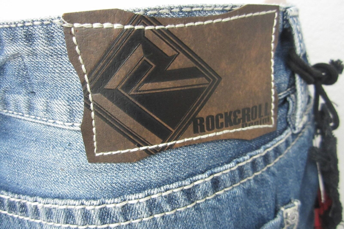 NWT Rock & Roll Cowboy Men's Double Barrel Relaxed Straight Leg Jeans Sz 32 x 34