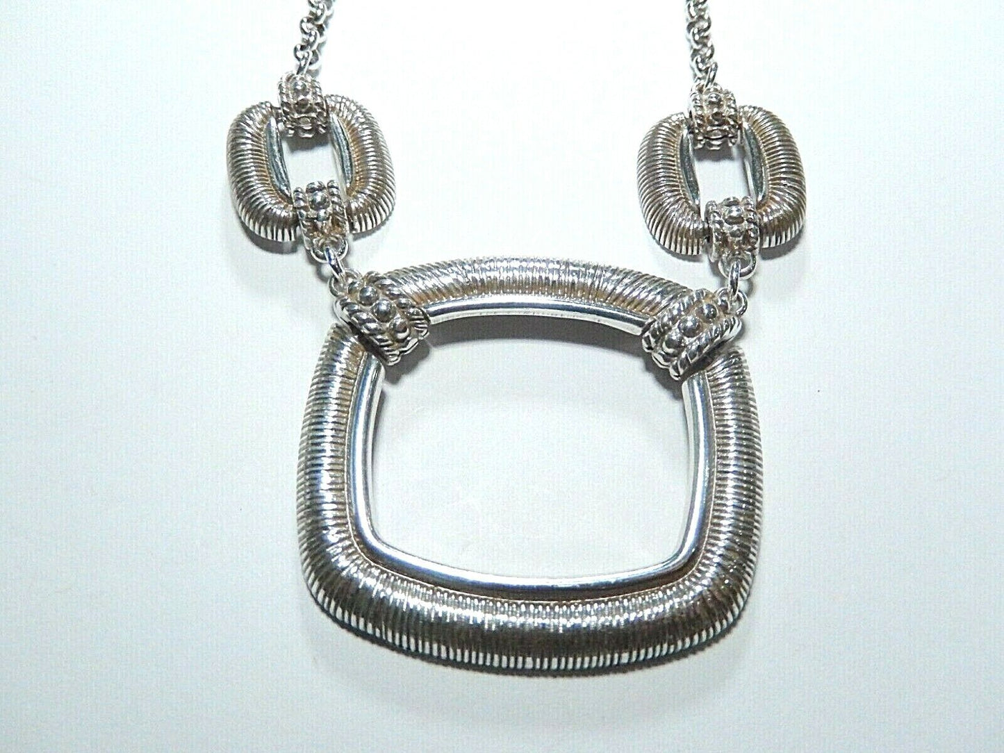 *RETIRED*  BRIGHTON LARGE 16" Silver  Necklace