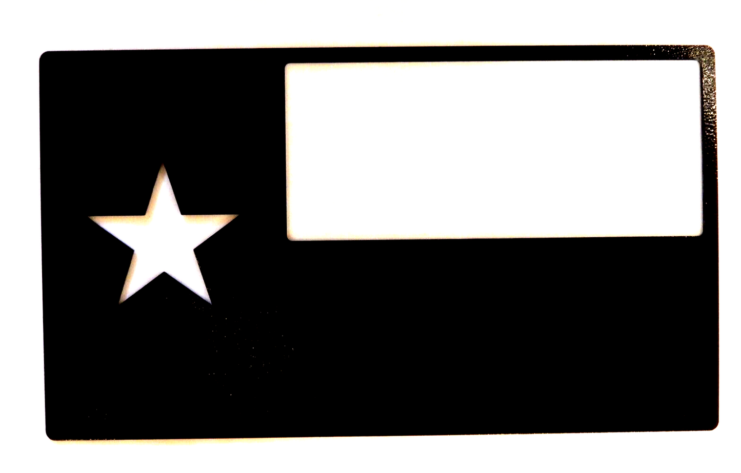 ~NEW~ 14ga. " Texas Flag Hanging " Black Powder Coated Metal Wall Art   14" x 8"