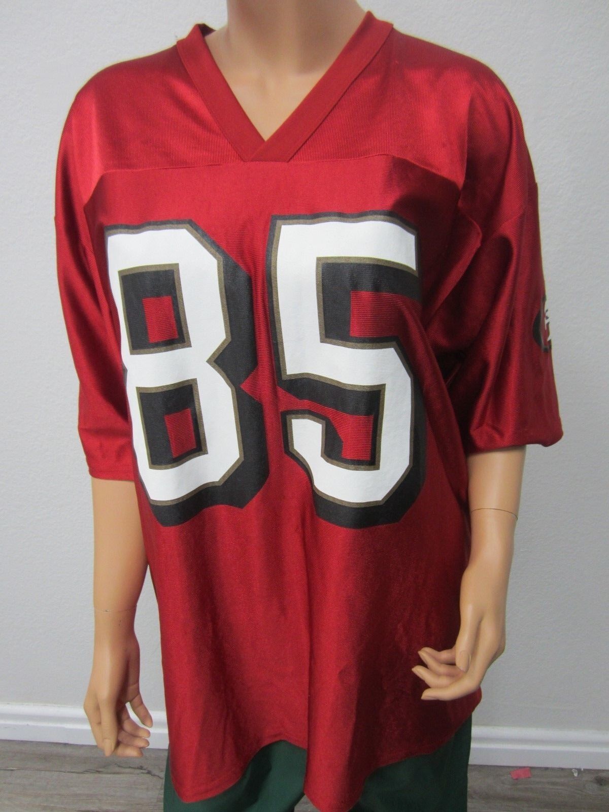 VERY NICE SF 49ers V Davis #85 NFL Equipment  Size L Red Home Football Jersey