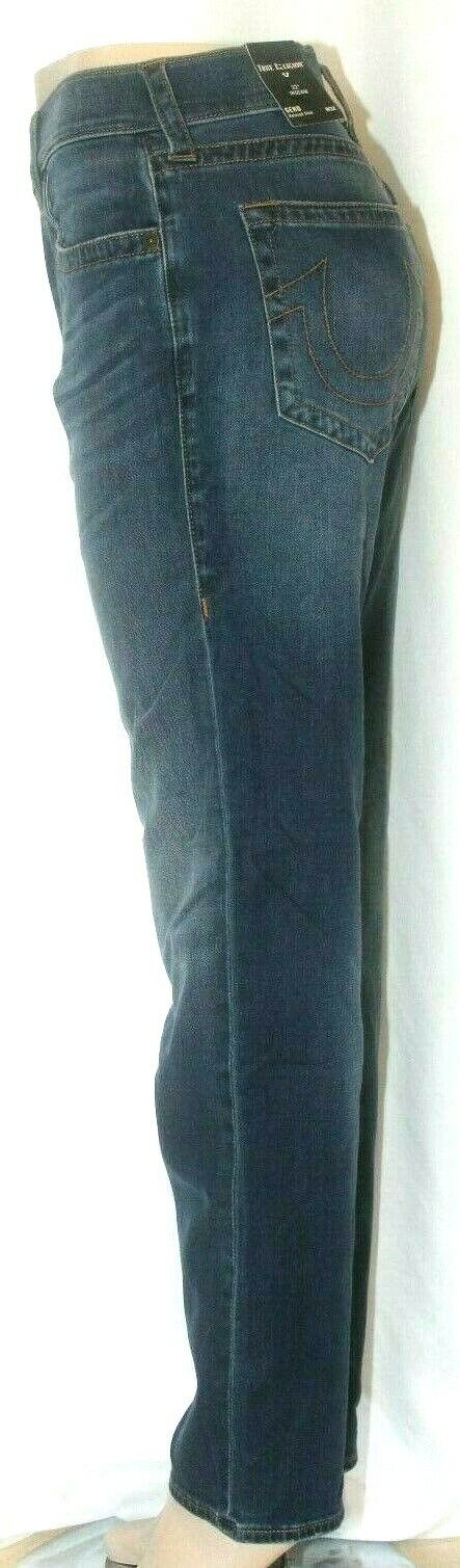 *NWT* True Religion Jeans Men's Geno Relaxed Slim Stretch Denim Size W32 x L32