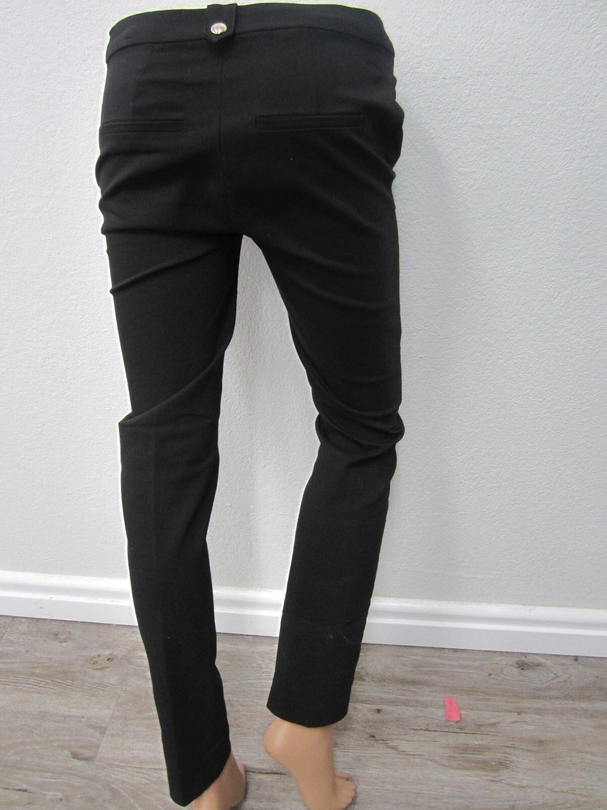 NWOT H&M Black  Pants Slim Cotton Blend Size 2  x  29Length