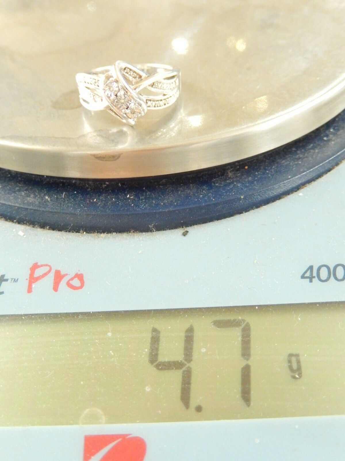 925 Sterling Silver Luxury Diamond Engagement Wedding Ring SZ 7