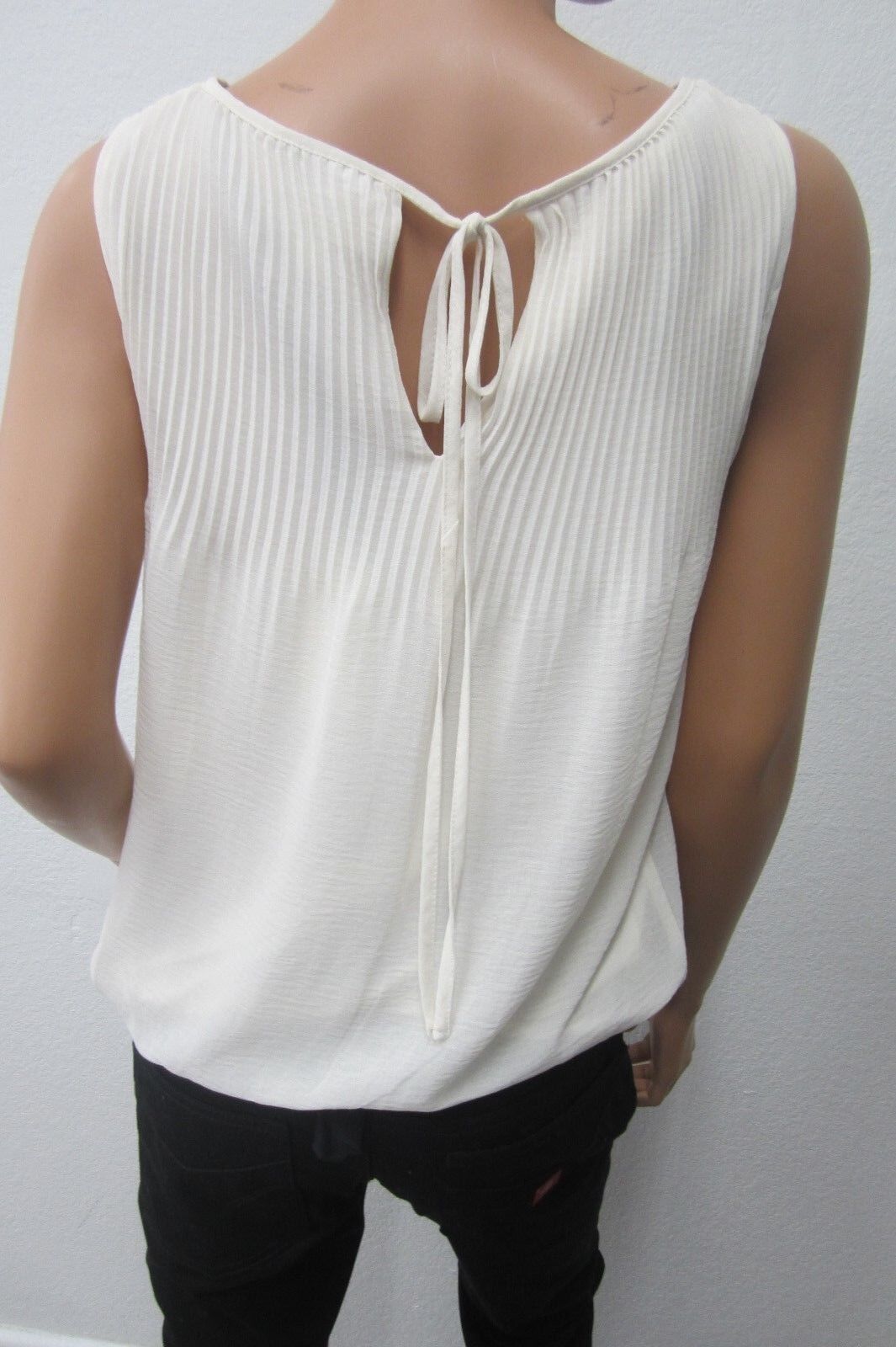 NWT M.S.S.P.MAX STUDIO SPECIALTY PRODUCTS Women's Sleeveless Lined BeigeTop Sz S