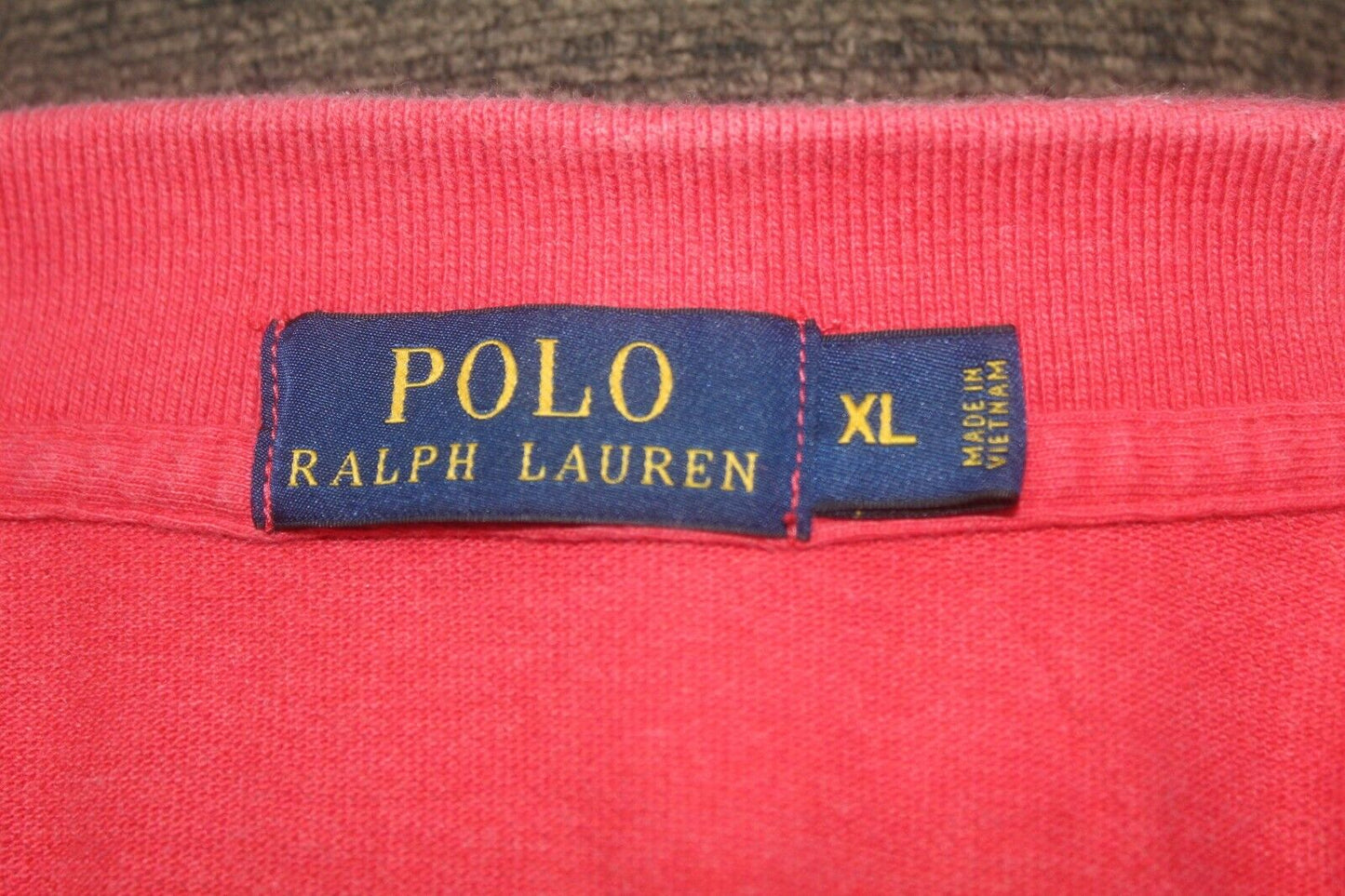 Polo Ralph Lauren Classic Red EXTRA LARGE Mesh Cotton Three Button XL Polo Shirt