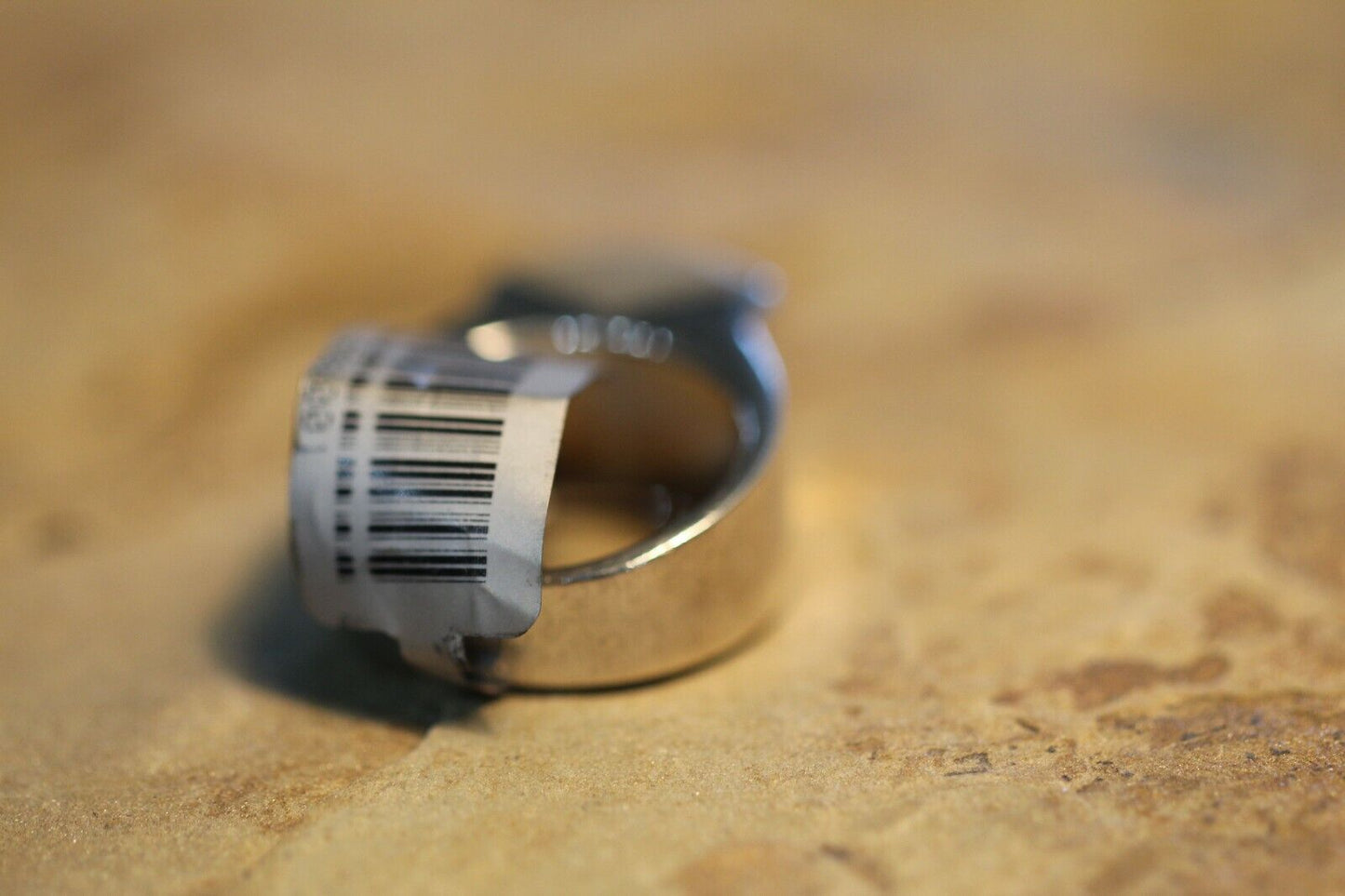 *VINTAGE*   Sterling Silver Wide Band 925 Mother Of Pearl  Modernist Ring SZ 5