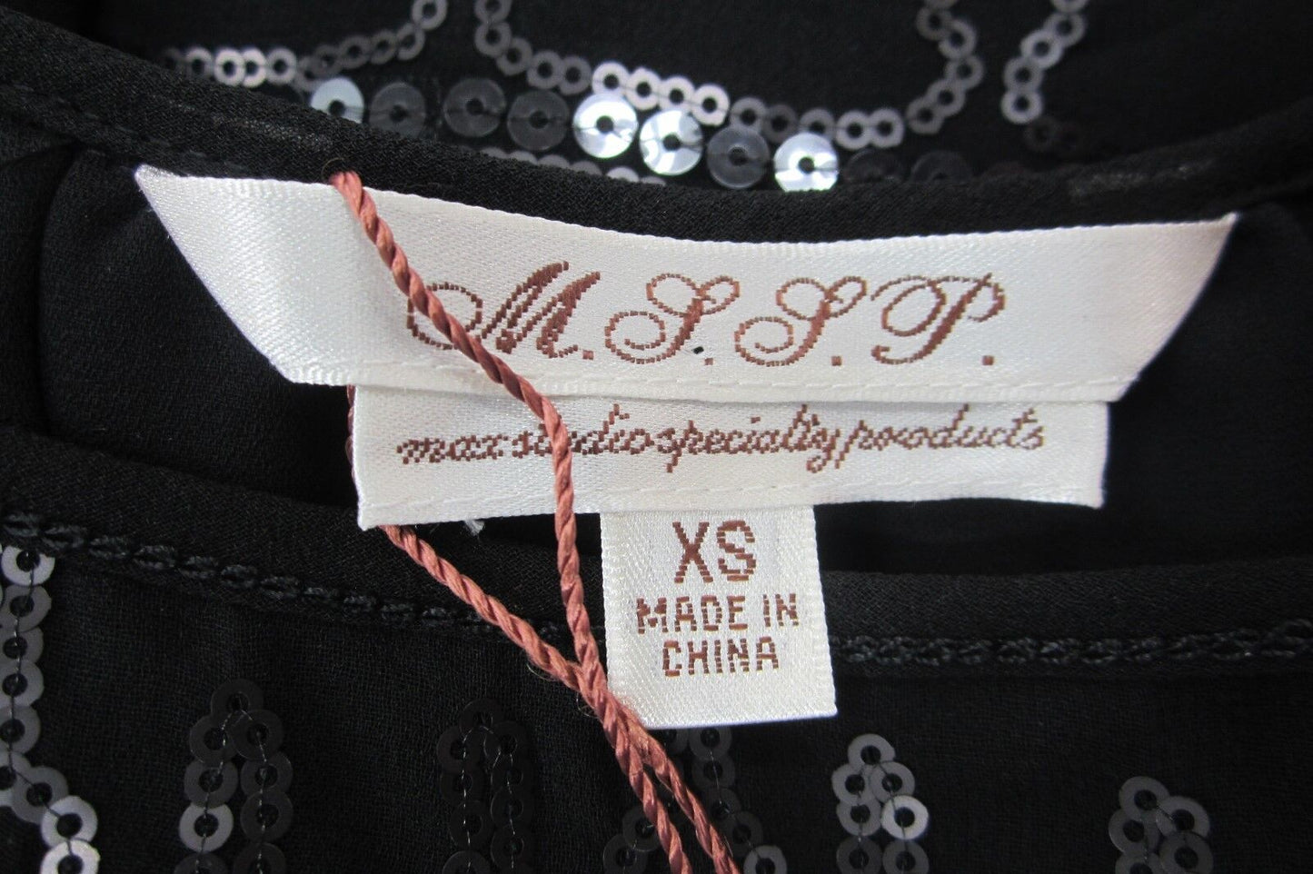 NWT MSSP Max Studio Specialty Products Sequin Black Designer Dress Size XS