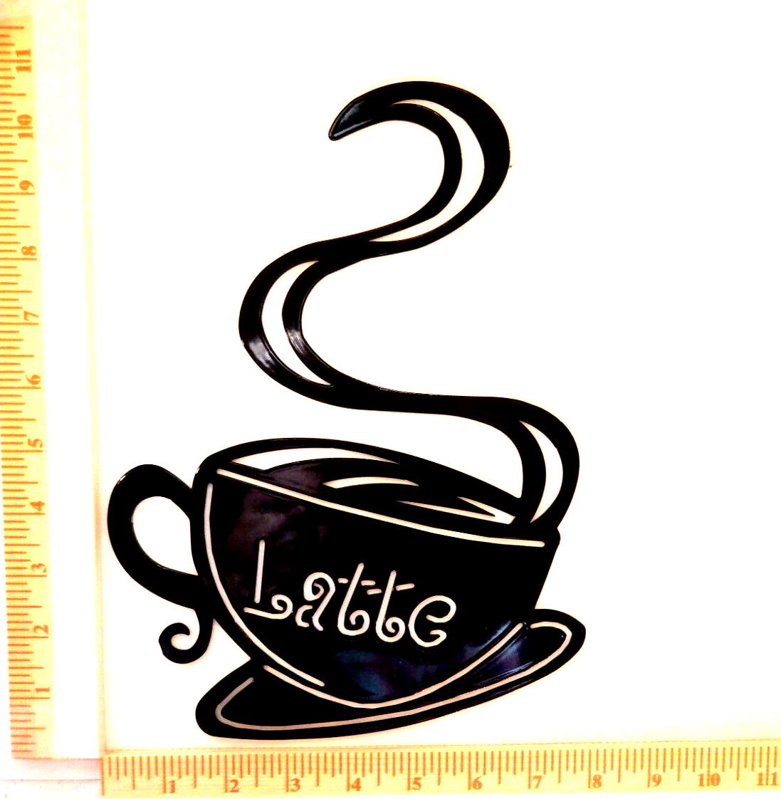 *NEW*  "Latte" 14 gauge Black Metal Sign Wall Decor for Kitchen and Dinning Room