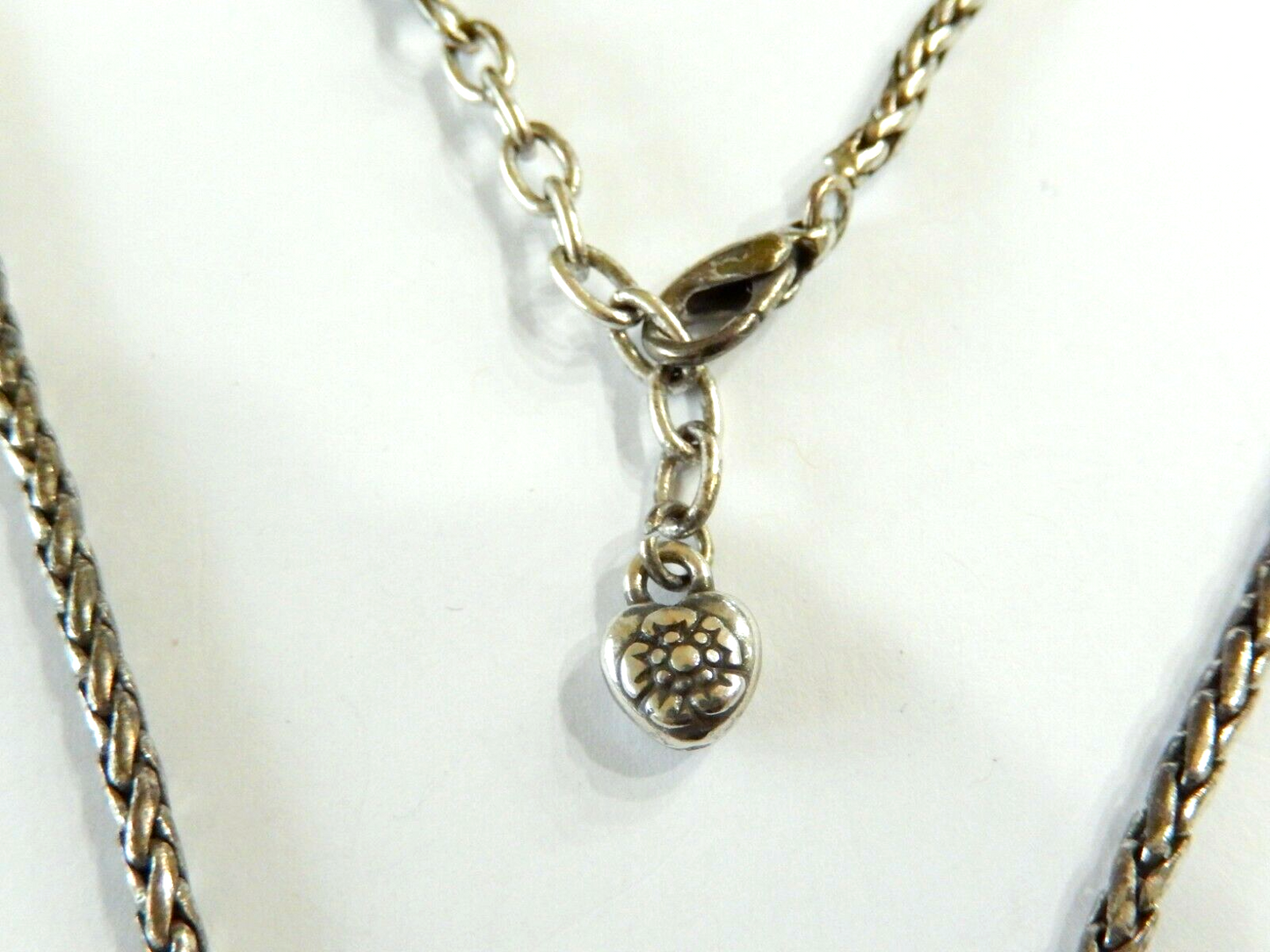 *RETIRED*  BRIGHTON  Pearl  Silver Necklace With Heavy Nice Chain