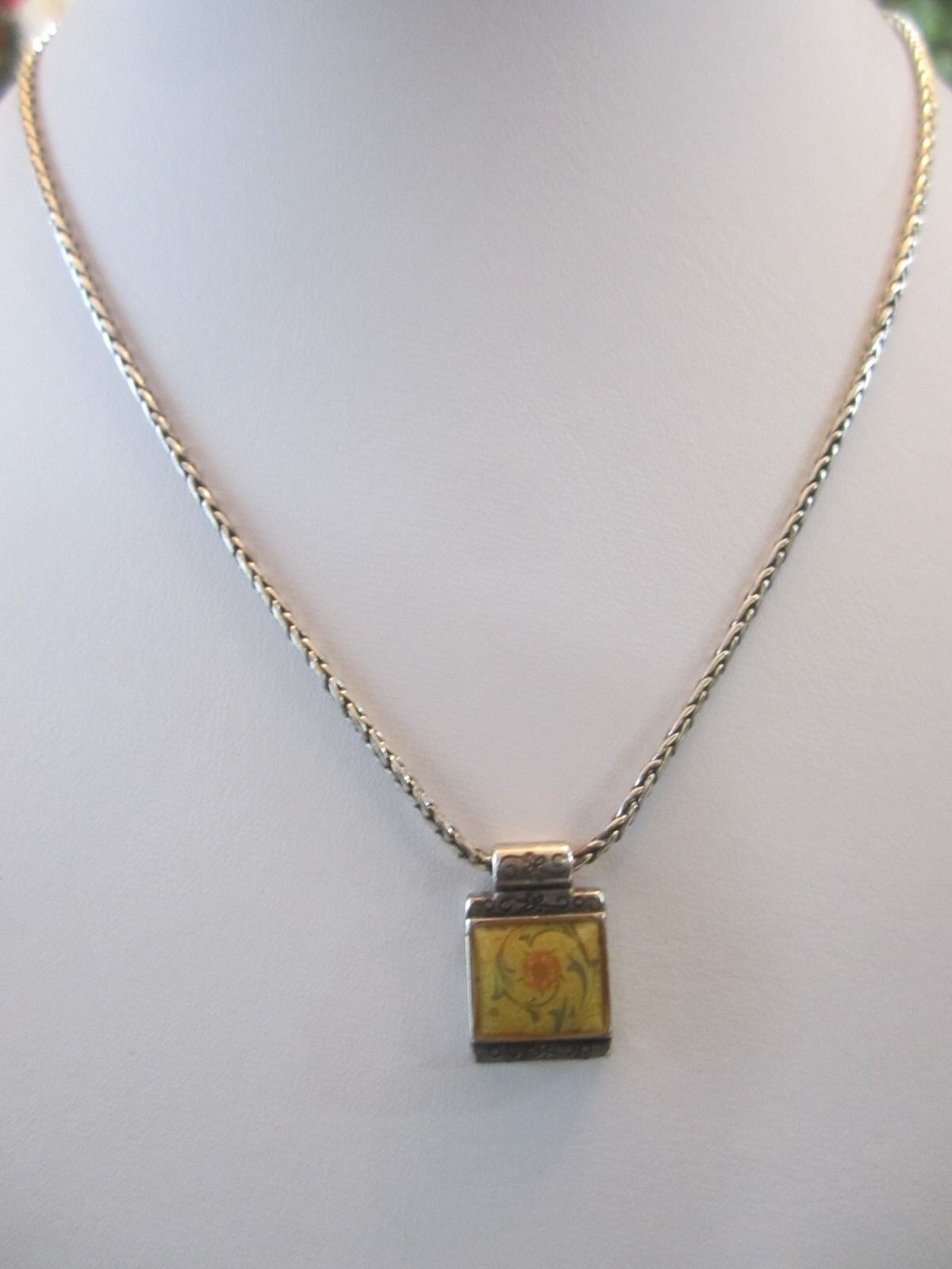 RETIRED Brighton 16"-18" Flower Pendant Necklace...