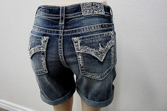 NWT Miss Me Women's Mid Rise Denim Shorts M3196D Size 27 x 6