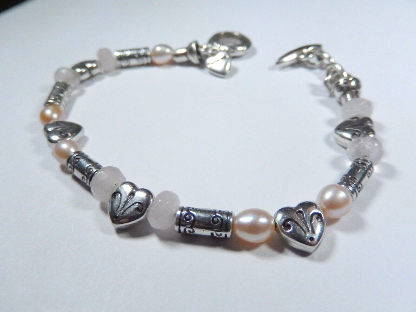 Brighton Pompeii Pearl Heart Toggle Bracelet