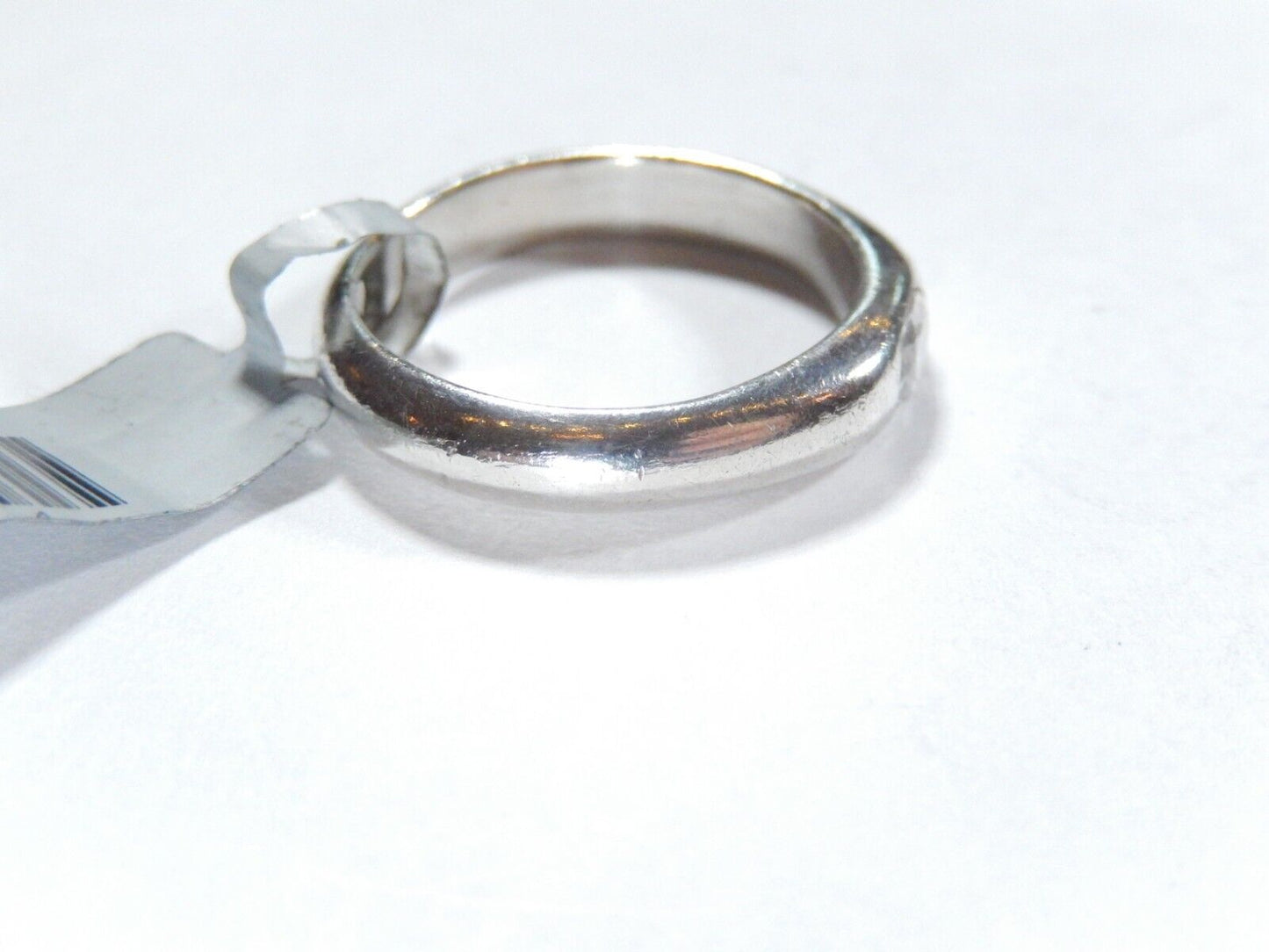 *VINTAGE*  Sterling Silver 4mm Heavy  Cubic Zirconia CZ Band RING Size 7.5