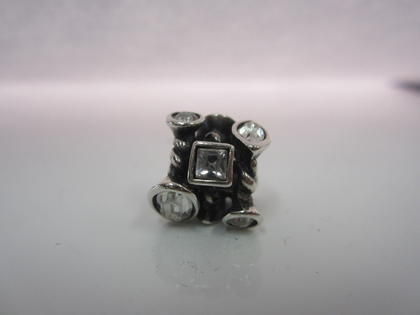 Chamilia Bead Charm - Sterling Silver JC-2A Marquise Clear Swarovski Crystal