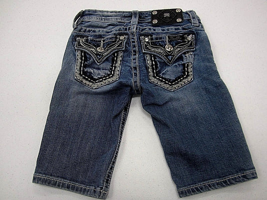 NICE Girls Miss Me Jeans Bermuda Shorts JK6380M2 MED Blue Size 8 x L9."