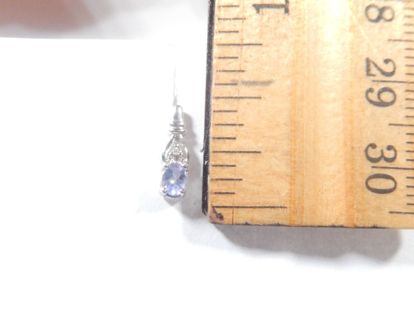 10K White Gold Diamond and Tanzanite Stud Earrings