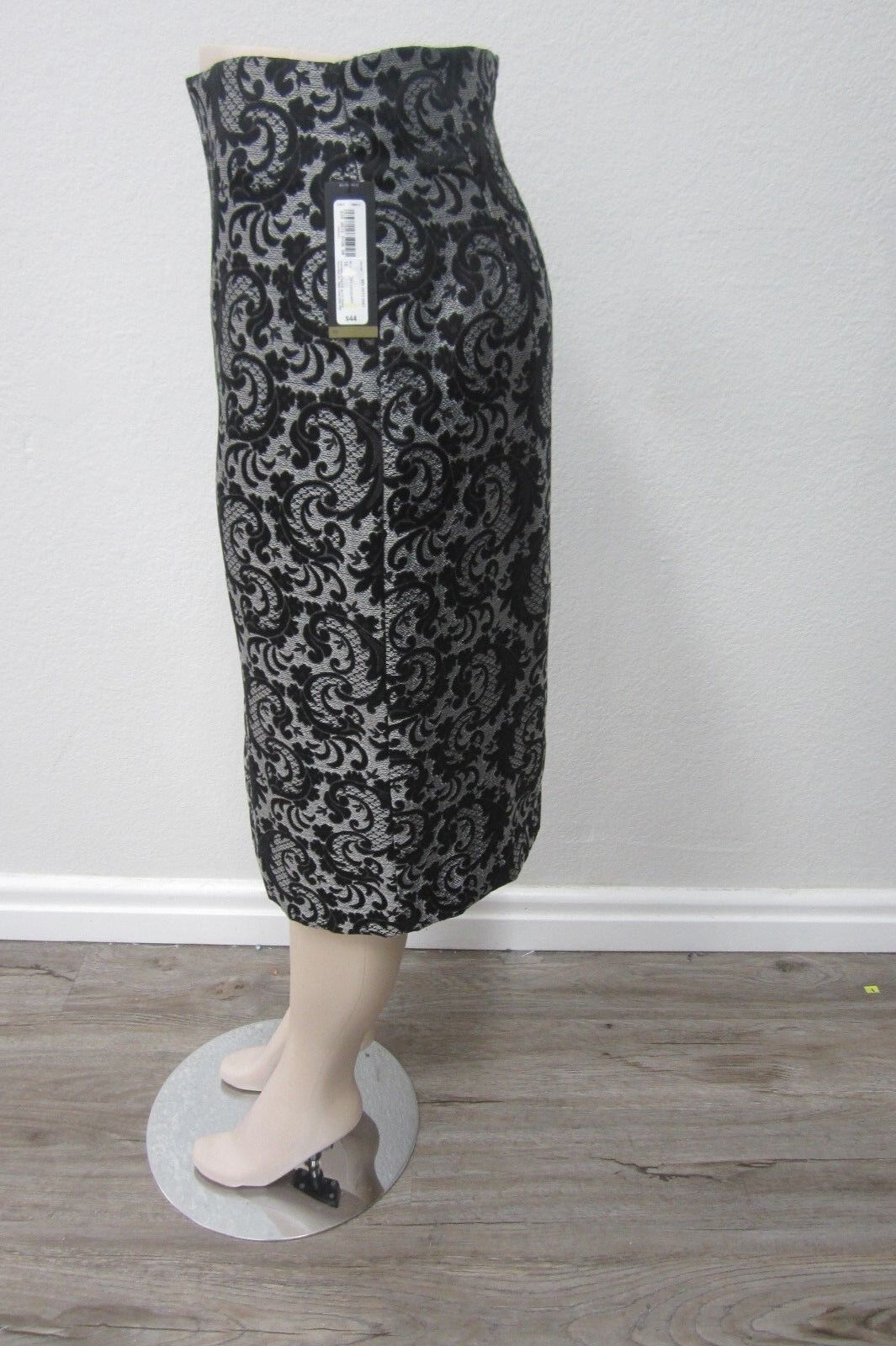 *NWT*  NEW Worthington Women's Black & Grey Jacquard Pencil Skirt Size 10