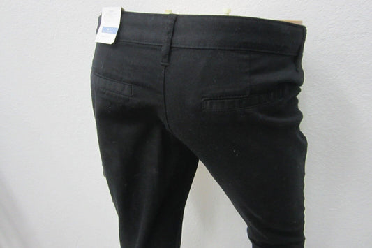 NWT *OLD NAVY* WOMEN'S BLACK STRETCHY 98% COTTON SKINNY LEG PANTS Sz 14 x 29.5L