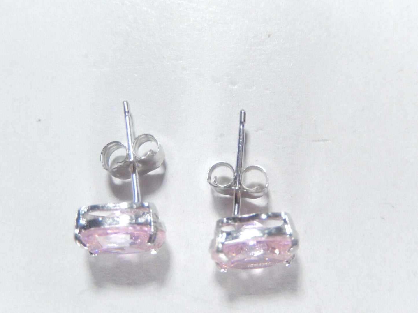 Sterling Silver 2.50 CTTW Lab Created Pink Sapphire Ear Stud Earrings