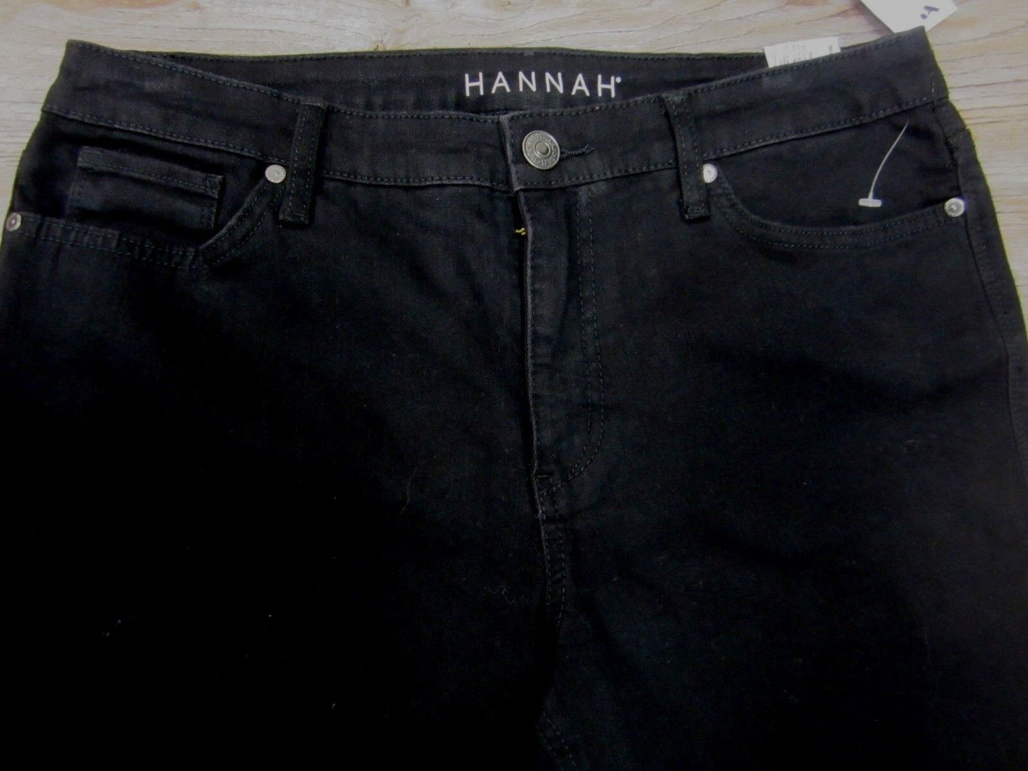 NWT HANNAH Black Women's Denim Jeans Skinny Fit Size12 Short Skinny X 28" Inseam