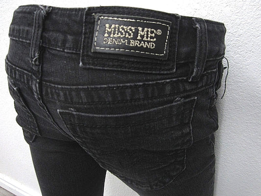 MINT MISS ME Women’s Black Skinny Jeans Griffith Park Style JPD1003SK-4 Sz 28x28
