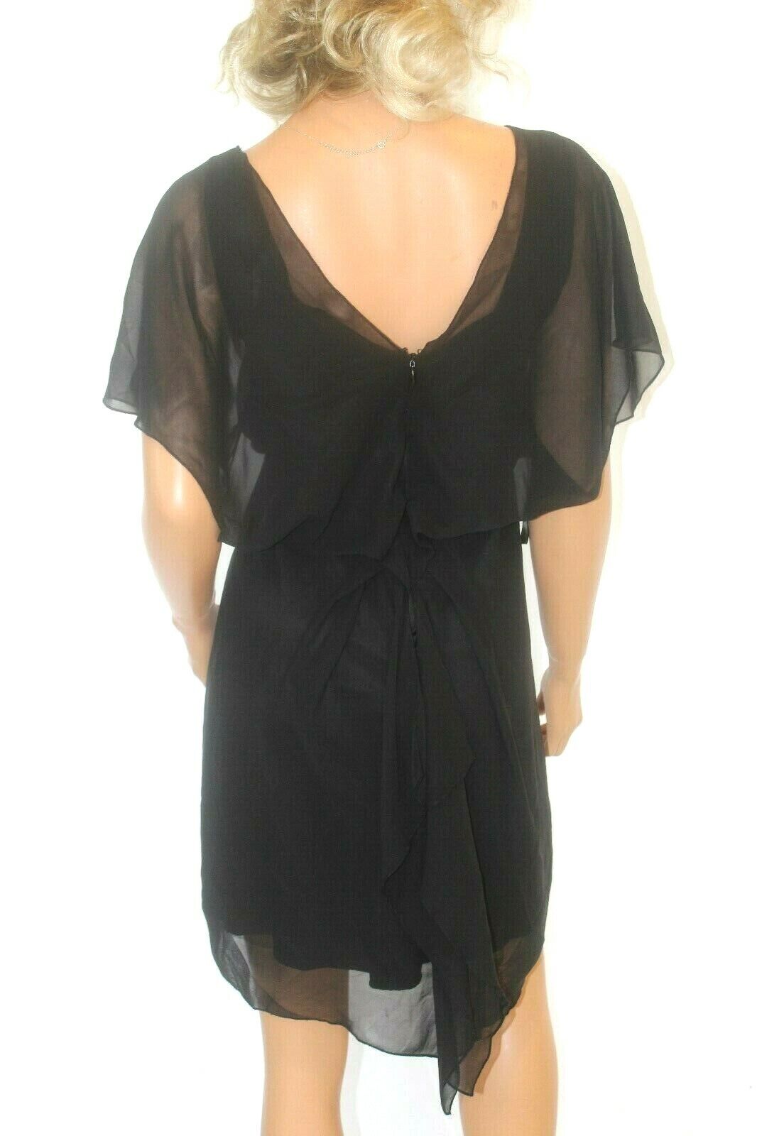 *NWT* $178  BCBG GENERATION BLACK CHIFFON DRESS  SIZE SMALL "SUPER CUTE"