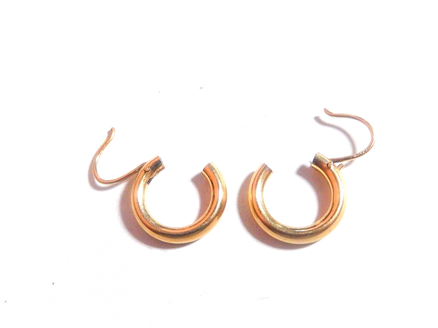 PRETTY 10K YELLOW GOLD 11mm HOOP EARRINGS