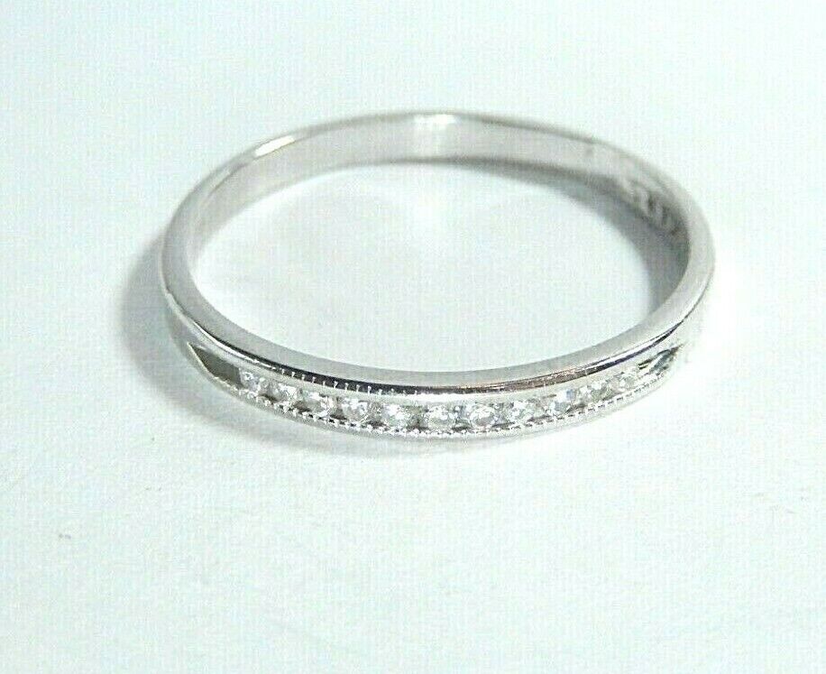 14K White Gold 2.5mm  .25ct Natural VS Diamond Wedding Band Ring Size 10.25