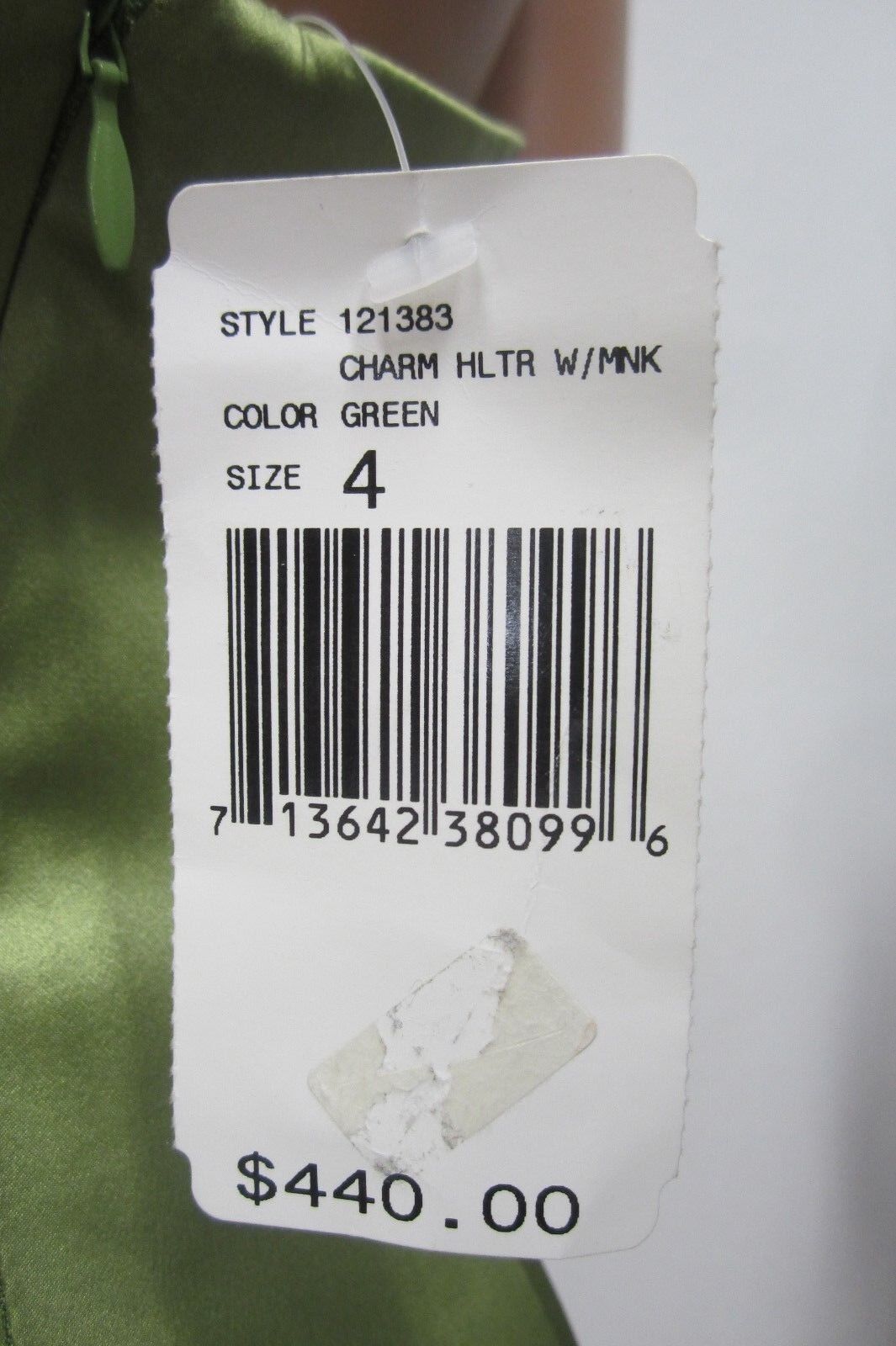 NWT $440. *STUNNING*  KAY UNGER New York Women's Green 100% Silk Long Dress Sz 4