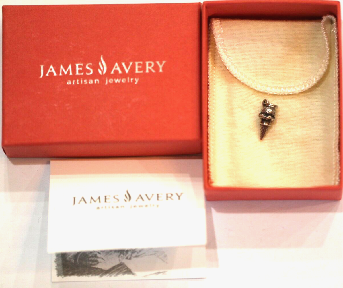 *RETIRED*  3D James Avery Sterling Silver Ice Cream Cone Charm