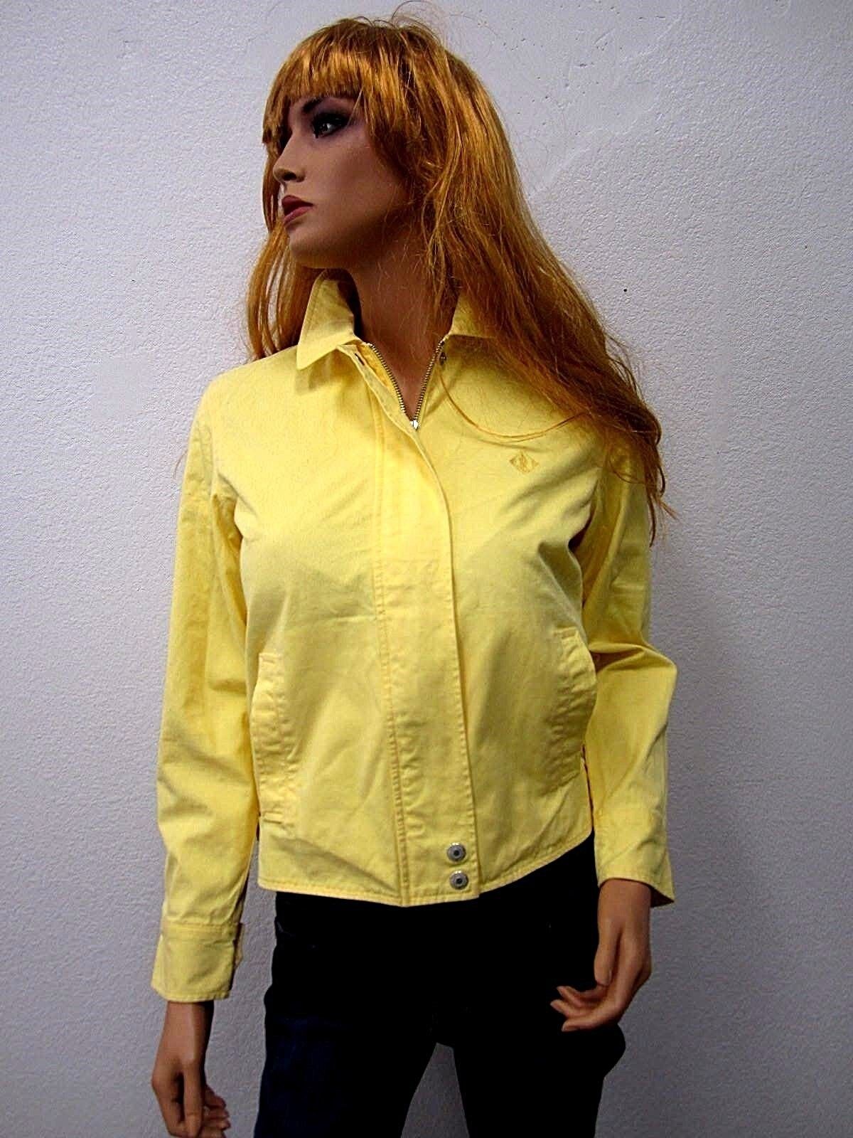 RAPLH LAUREN POLO WOMENS ZIPPER BOMBER JACKET YELLOW PETITE