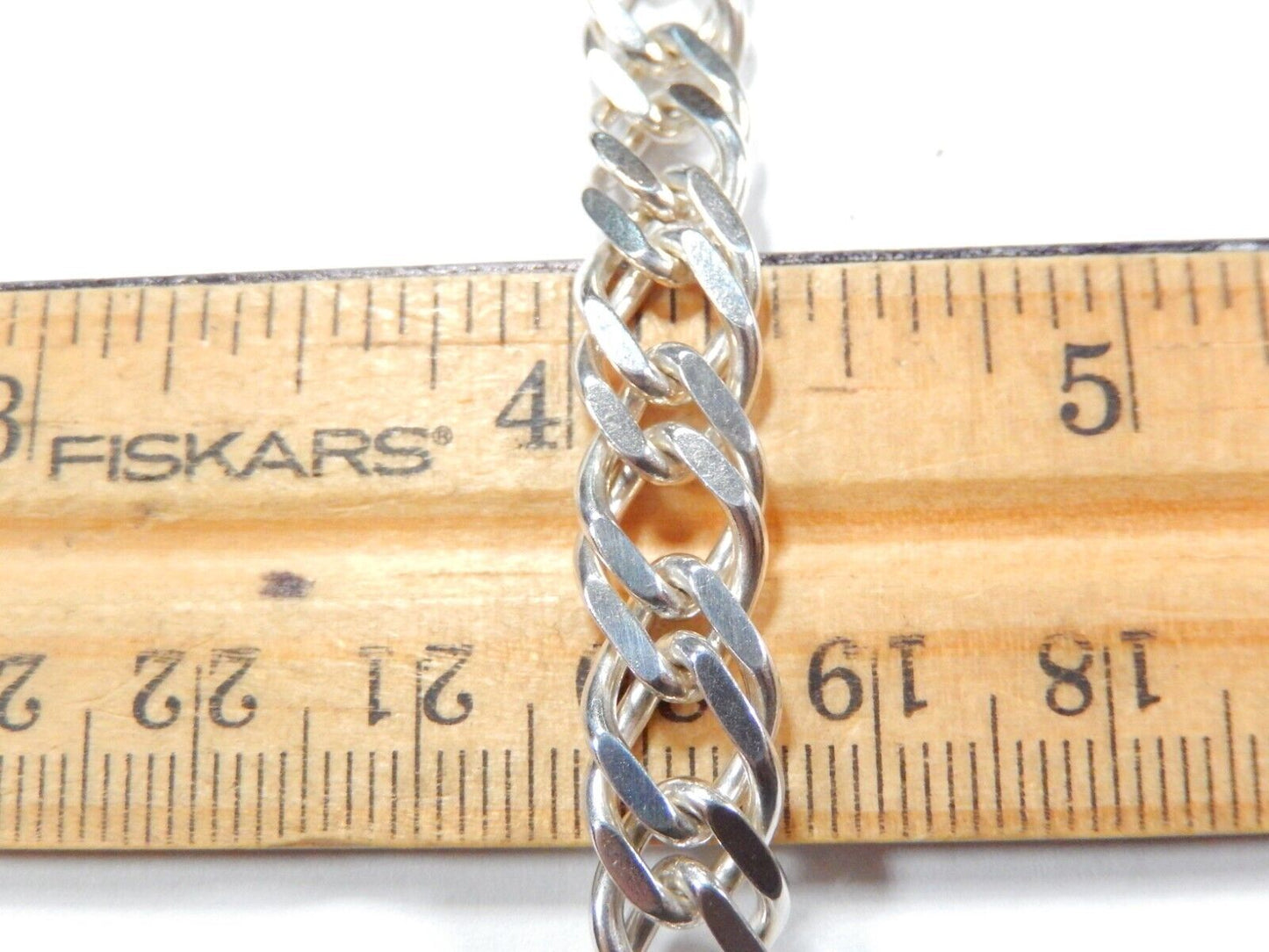 ITALY 925 Sterling Silver 8.5mm Wide Franco Chain Bracelet 7" - 17.2gms