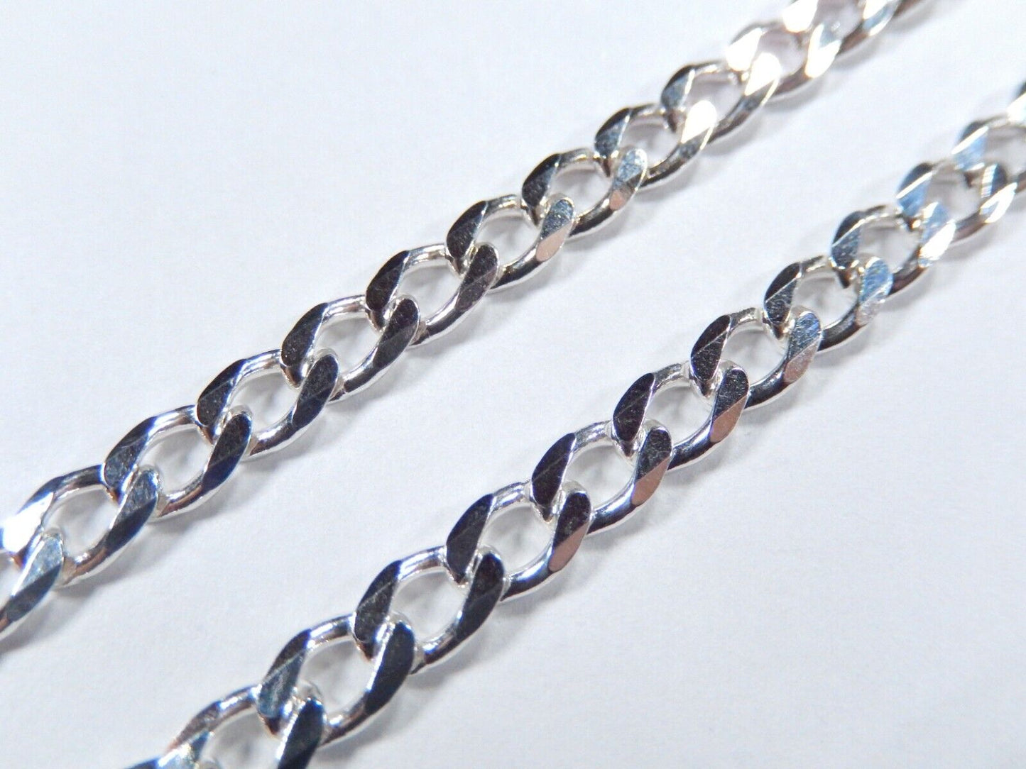 925 Sterling Silver 4.75mm Curb Cuban Mens Womens Chain Necklace .925 Italy 24"