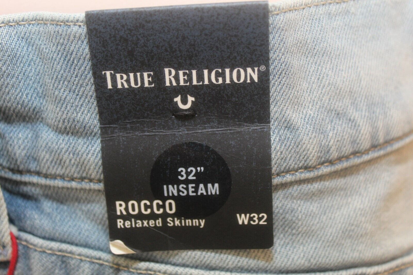 *NWT* $199. True Religion Men's Rocco Relaxed Skinny Light Energy Jeans W32xL32