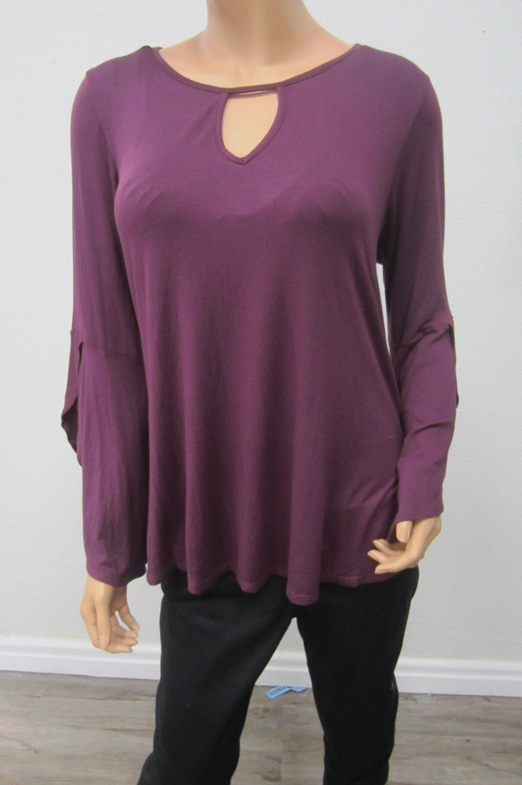 *NWT* ASHLEY STEWART  WOMENS PLUM BLOUSE SHIRT SIZE 12