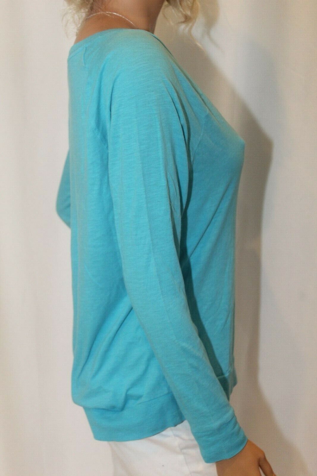 *NWOT* Victoria Secret Pink Large Long Sleeve Teal Shirt Size S