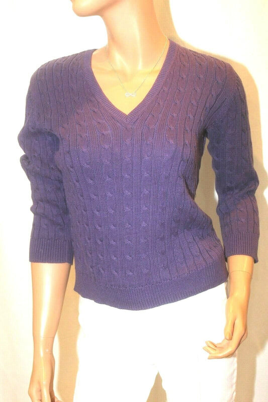 *NWT* $120.  MICHAEL KORS FASHION BASICS PURPLE LONG-SLEEVE SWEATER SZ MED