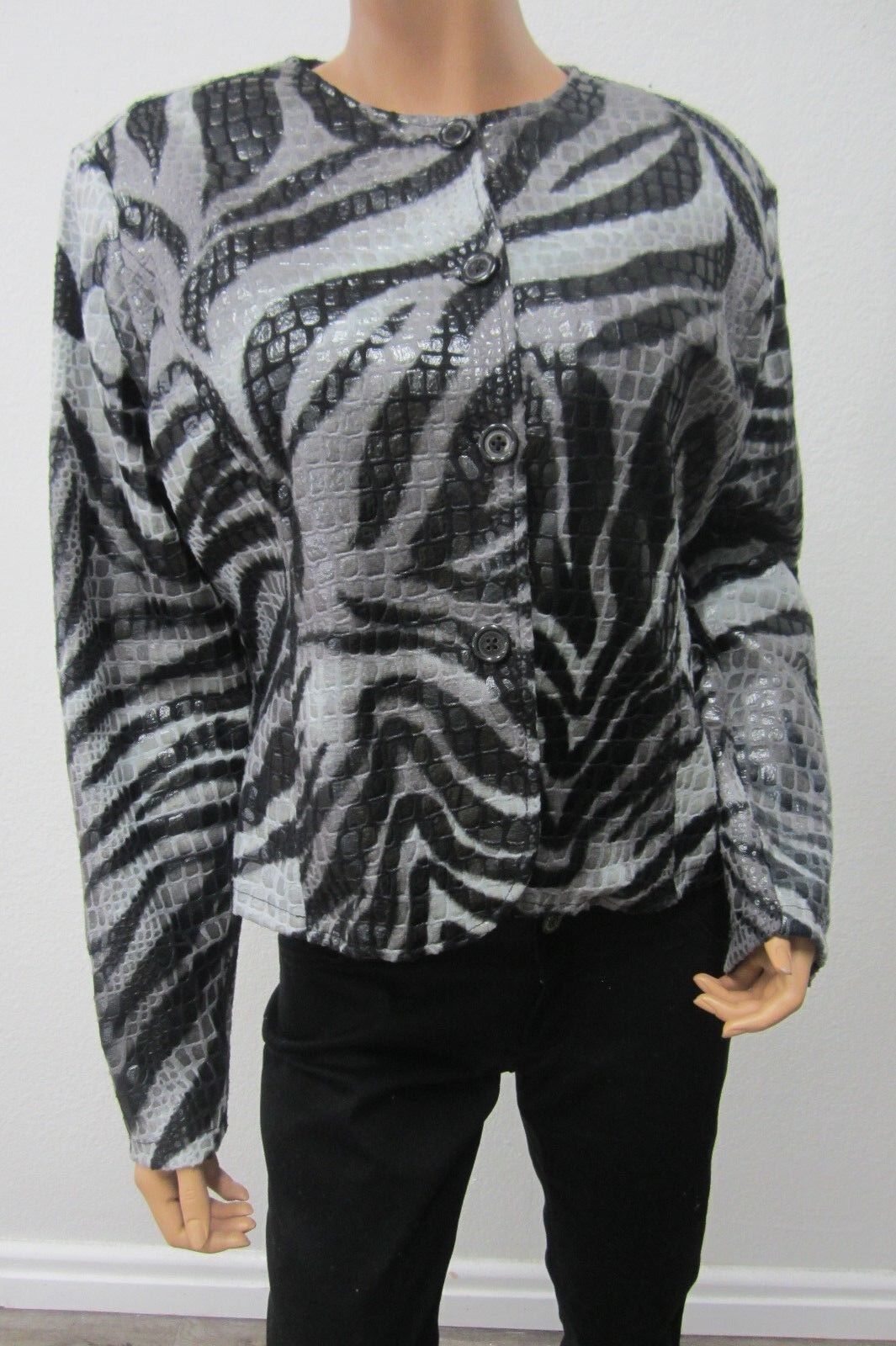 *MINT* Selene Sport WOMEN'S ANIMAL PRINT  JACKET  Polyvinyl Size 10