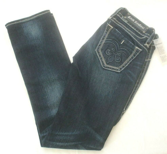 *NWT* Rock Revival Womens  Adele Straight Jeans, Size: W28"x L32"
