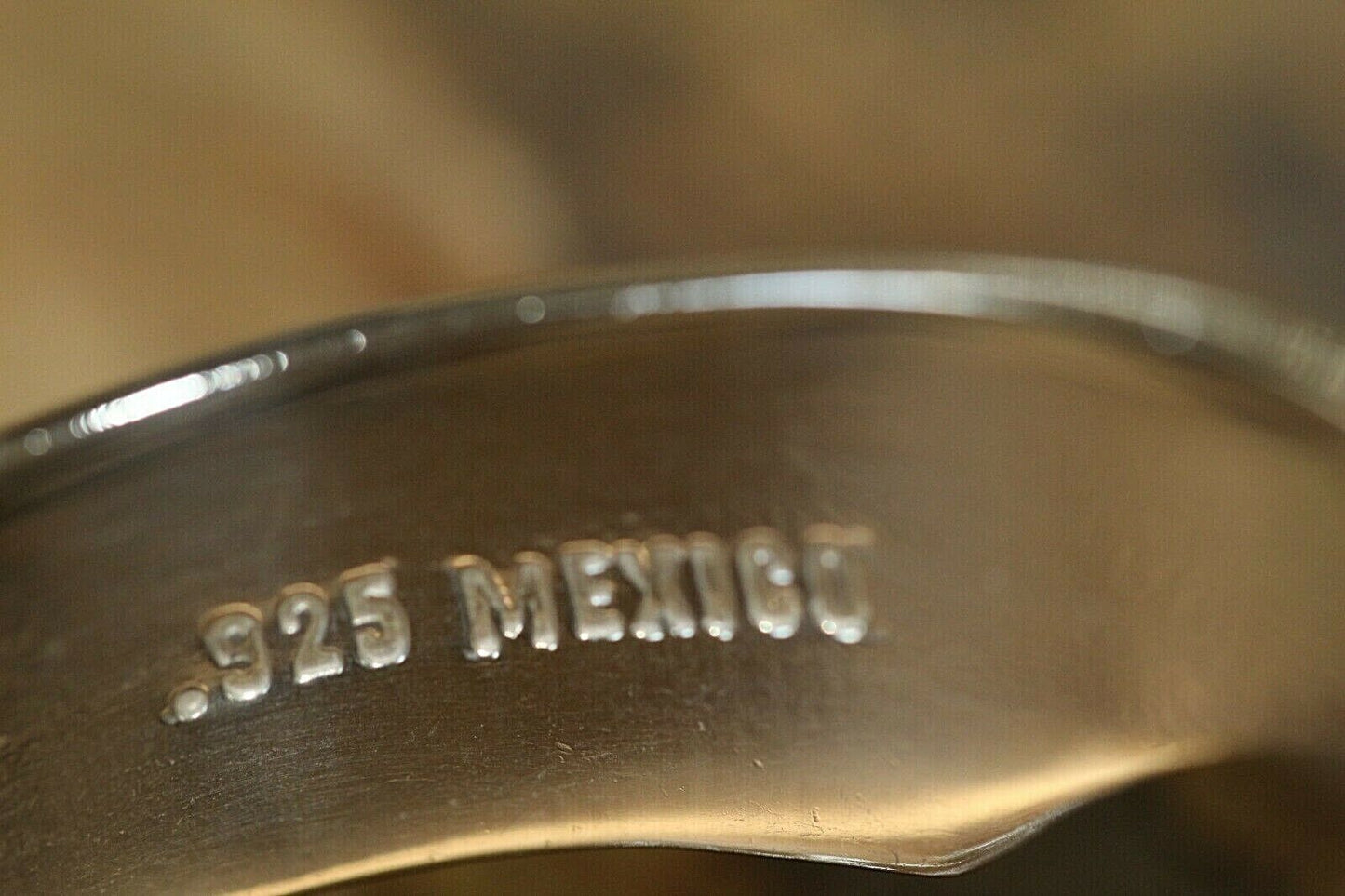 *VINTAGE*  Mexico Sterling 925 HEAVY  Modernist Statement Hinged Cuff Bracelet