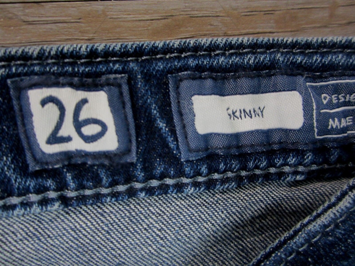 NWT MISS ME Embellished Pockets Skinny Stretch Jeans 26 x 30 Medium Blue M3033S
