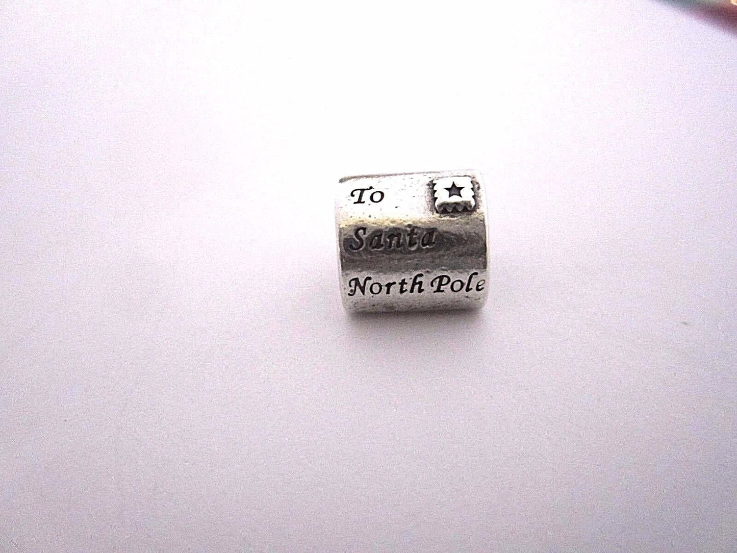 Pandora Silver Red Enamel Star Letter To Santa North Pole I've Been Good Charm