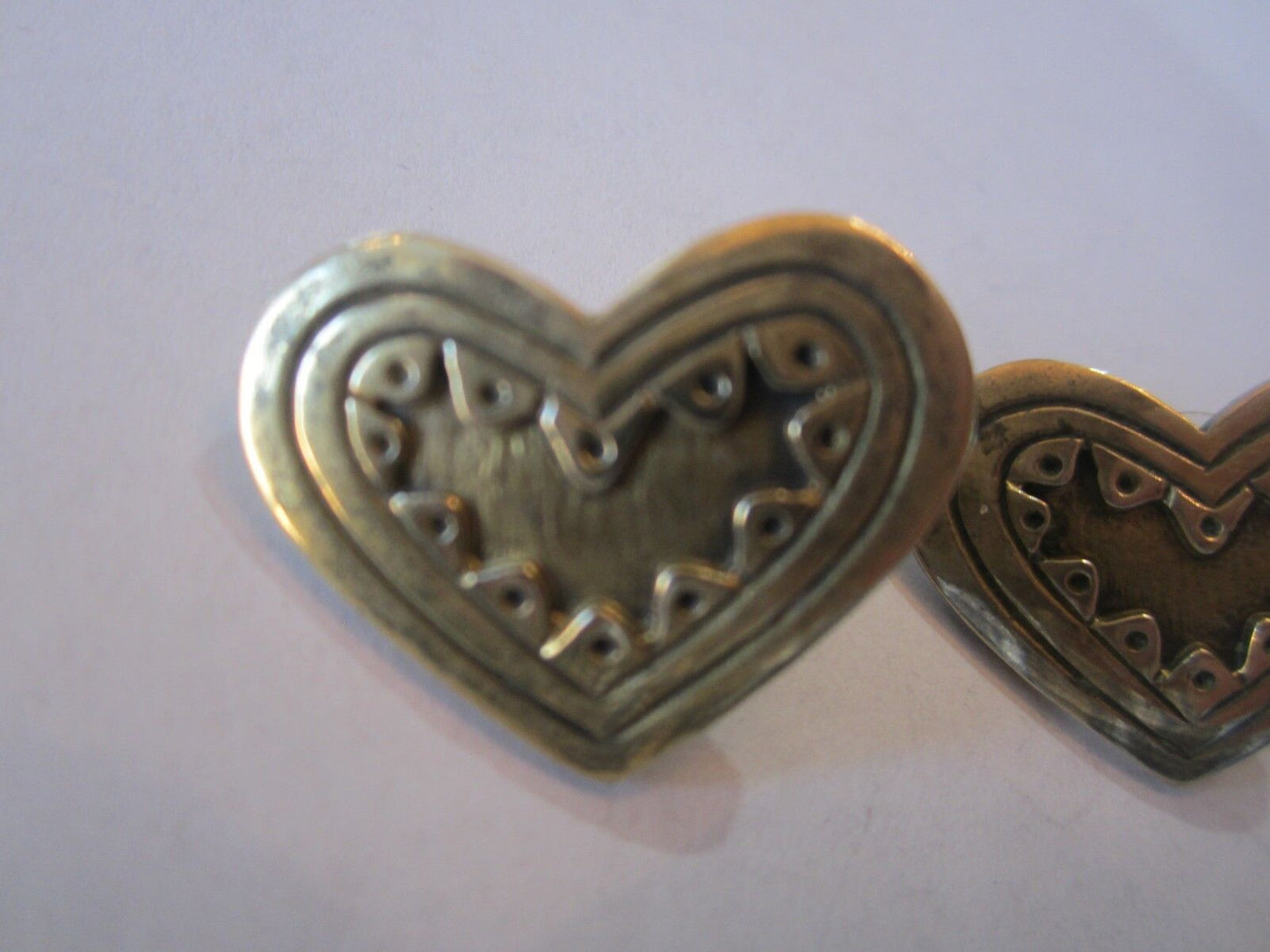 Retired - Jeep Collins Brass Heart Pierced Post Earrings