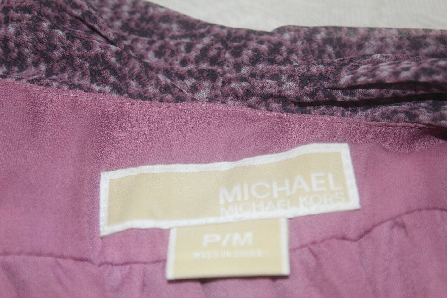 Michael Kors Women's L Large Tunic Cowl Neck Sleeveless Lined Sheer Top Sz P/Med