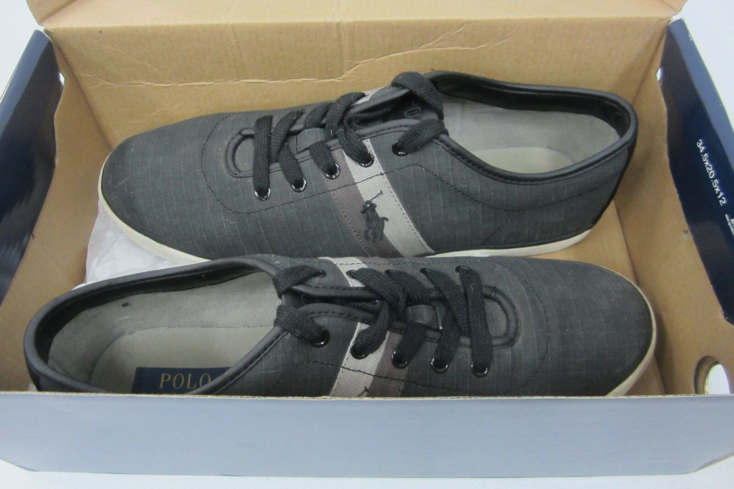 *NICE* Polo Ralph Lauren Men's Halford Fashion Sneaker Black/Grey Size 11D