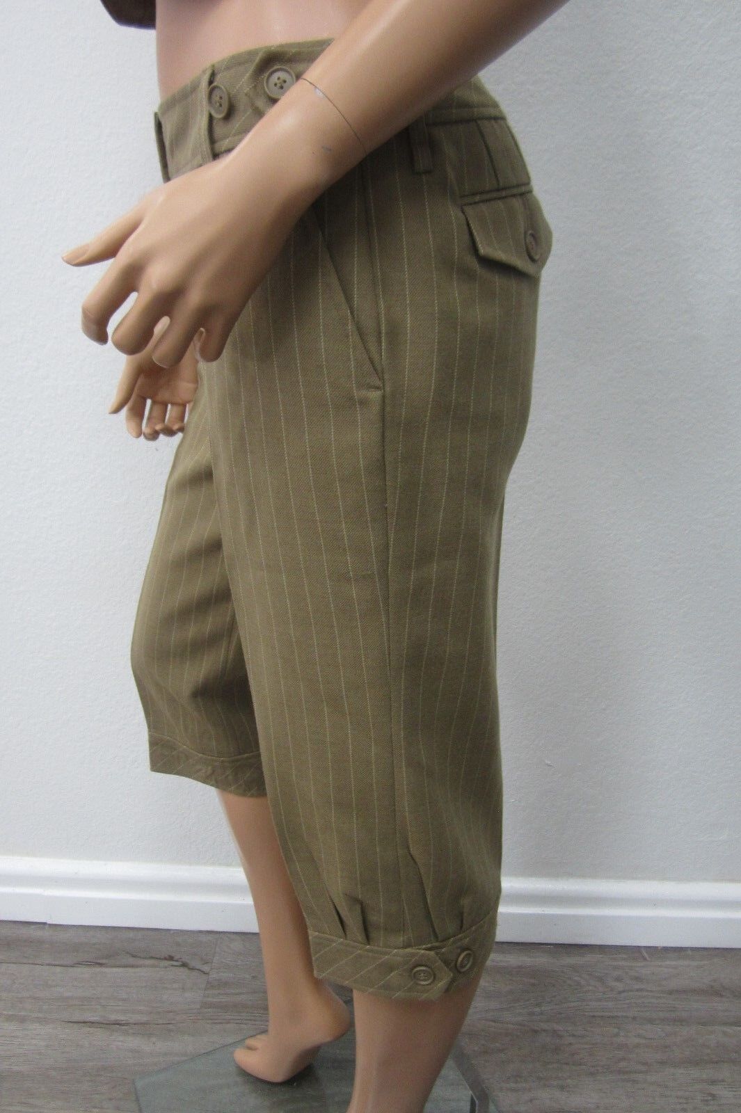 *MINT*   Ann Taylor LOFT 2pc Style  Striped Suit Crop Pants SZ 0 Blazer SZ 0