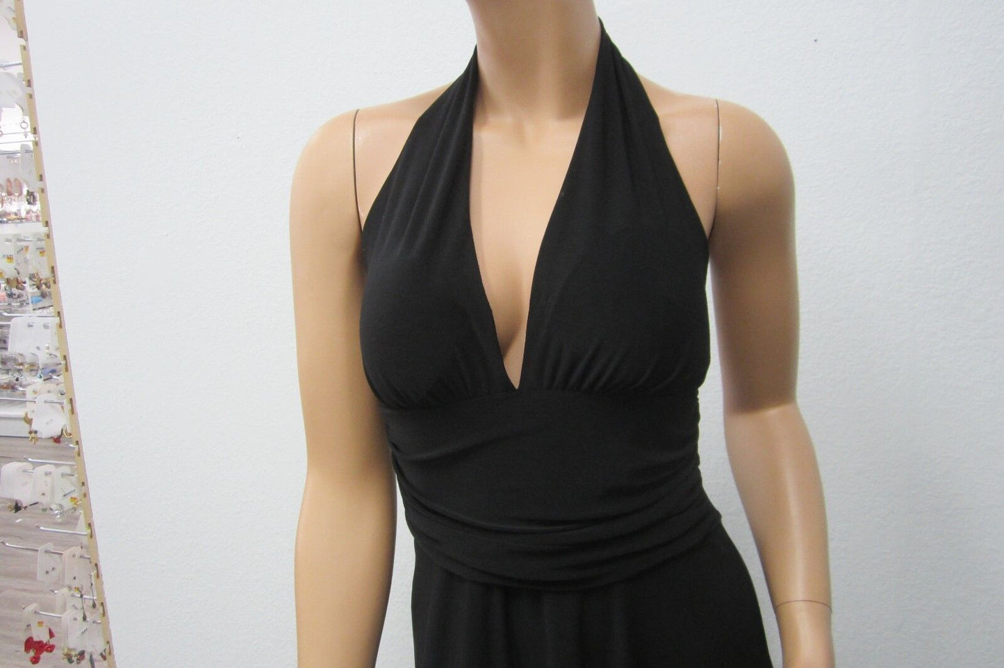 NICE ALYN PAIGE WomensBlack Halter Long Length Dress Cocktail Formal Size Medium